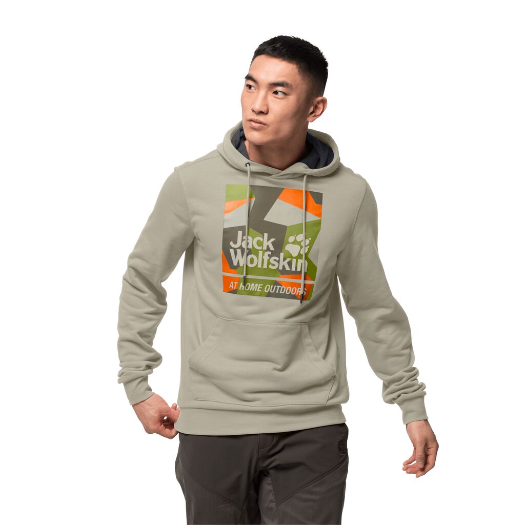 Jack Wolfskin 365 HIDEAWAY HOODY Férfi Pulóver Világos Barna - OIHUNK-879